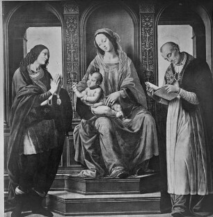 Maria mit Kind und die heiligen Julian und Nikolaus