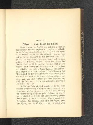 Kapitel 15. Fettsucht - deren Ursache und Heilung.