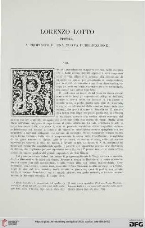 Ser.2: Lorenzo Lotto pittore, [3] : a proposito di una nuova pubblicazione