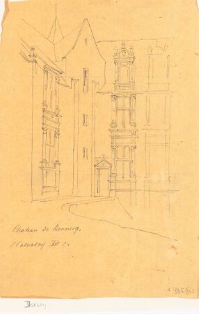 Chateau de Dernerq, Calvados (?): Perspektivische Ansicht