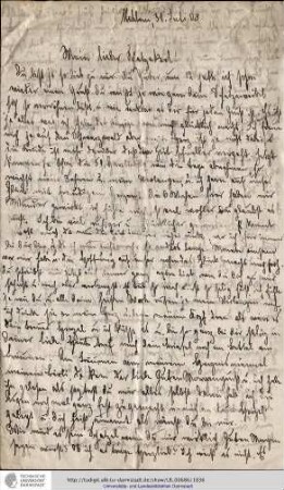 Brief vom 31.07.1908