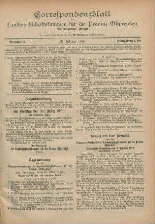 Nummer 8. 21. Februar 1900.