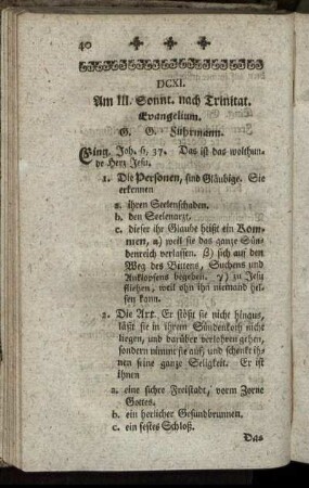 DCXI. Am III. Sonnt. nach Trinitat. Evangelium.