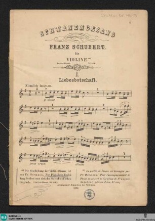 Schwanengesang : für Violine