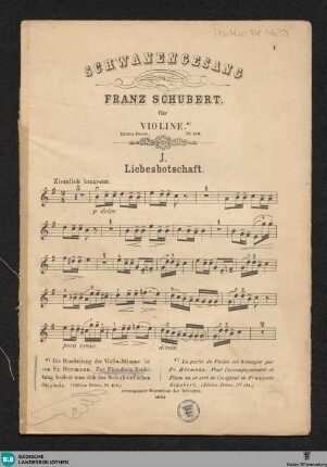 Schwanengesang : für Violine