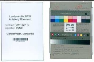 Entnazifizierung Margarete Gonnermann , geb. 21.11.1900 (Diaetassistentin)