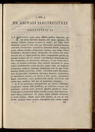 DE ANIMALI ELECTRICITATE DISSERTATIO II.