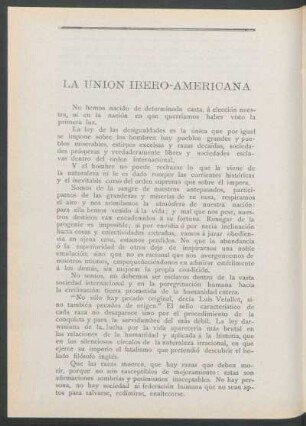 La unión ibero-americana