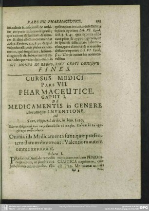 Pars VII. Pharmaceutice