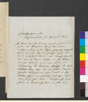Brief von Toussaint, Ludwig Otto an Goethe, Johann Wolfgang von