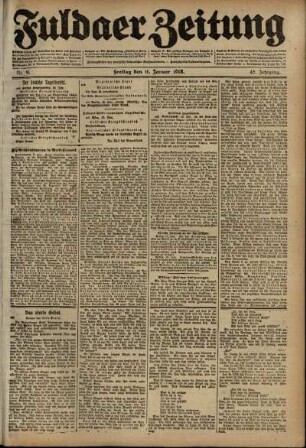 Ausgabe vom Freitag, den 11. Januar 1918.
