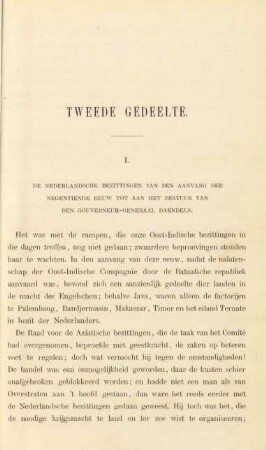 I. De Nederlandsche bezittingen van den aanvang der negentiende eeuw tot aan het bestuur van den Gouverneur-Generaal Daendels