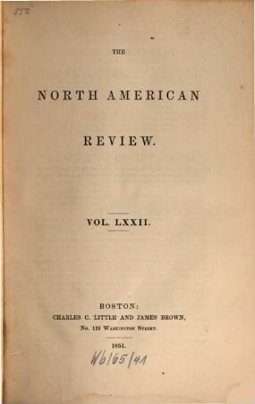 The North American review. 72. 1851