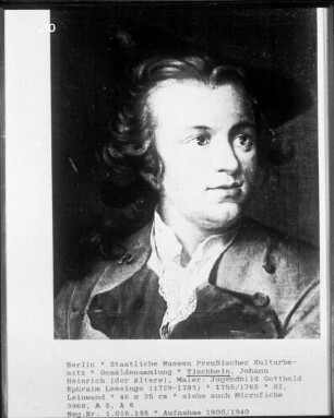 Jugendbild Gotthold Ephraim Lessings (1729-1781)