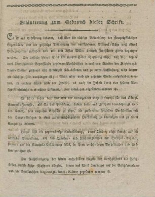 Erläuterung zum Gebrauch dieser Schrift.