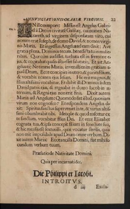 Die Philippi et Iacobi.