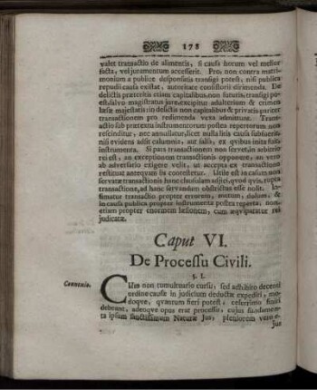 Caput VI. De Processu Civili.