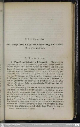 Erster Abschnitt. Die Telegraphie bis zu der Anwendung der elektrischen Telegraphen