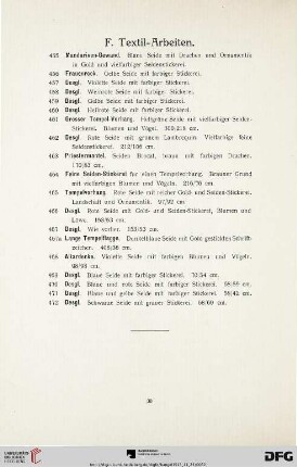Textil-Arbeiten (Nr. 455-472)