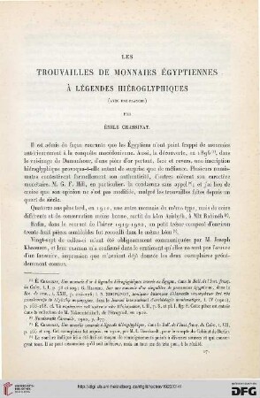 40: Les trouvailles de monnaies égyptiennes à légendes hiéroglyphiques