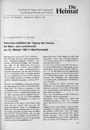 Nr. 10 - 89. Jahrgang - Neumünster, Oktober 1982