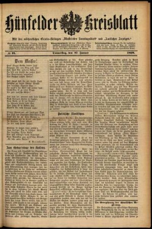 Ausgabe vom Donnerstag, den 27. Januar 1898.