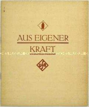 Programmheft zu dem Dokumentarfilm mit Spielhandlung "Aus eigener Kraft. Ein Film vom Auto" (englisch, französisch, spanisch, deutsch)