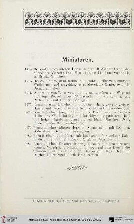 Miniaturen (Nr. 1474-1481)