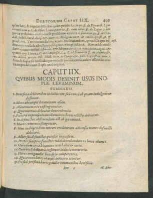 Caput IIX. Quibus Modis Desinit Usus Inopiae Levaminum.