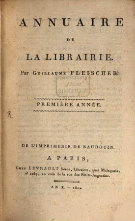Annuaire de la Librairie