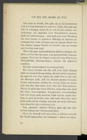 Ich bin mir selber im Weg