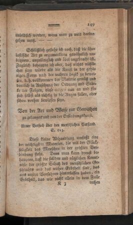 Von der Art und Weise zur Gewisheit zu gelangen und von der Erfindungskunst