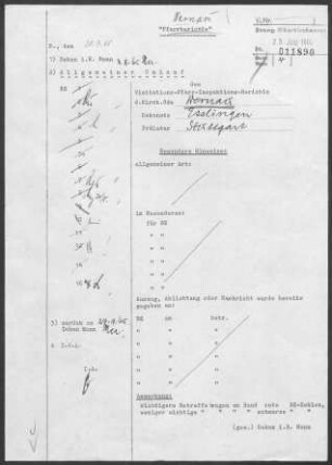 Wernau: Visitationsbericht mit Pfarrbericht 1965