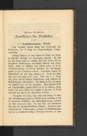Fünfter Abschnitt. Krankheiten des Brustfelles.