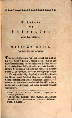 Helvetien unter den Römern : mit Chart. u. Kupf.. 1. Geschichte der Helvetier unter den Römern. - 1811. - 347 S.
