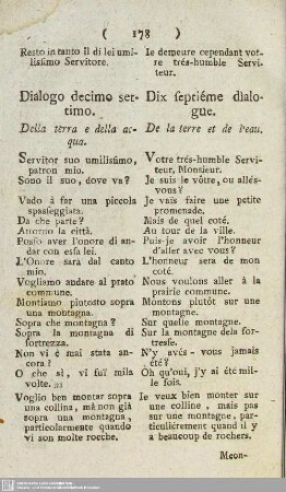 Das siebenzehende Gespräch. Von der Erde und dem Wasser