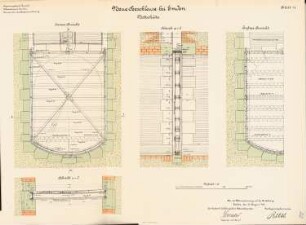 Neue Seeschleuse, Emden: Notschütz: Ansichten, Schnitte 1:20