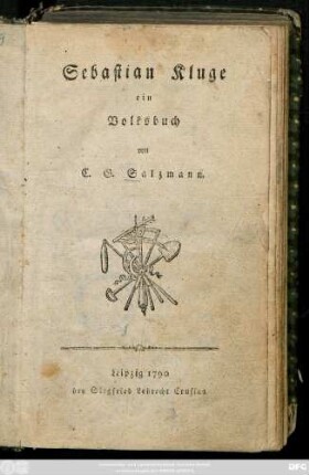 Sebastian Kluge : ein Volksbuch