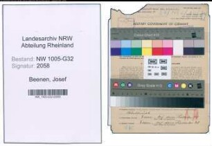 Entnazifizierung Josef Beenen , geb. 01.09.1900 (Bauleiter)