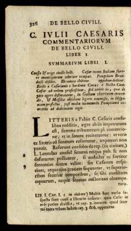 C. Iulii Caesaris Commentariorum De Bello Civili