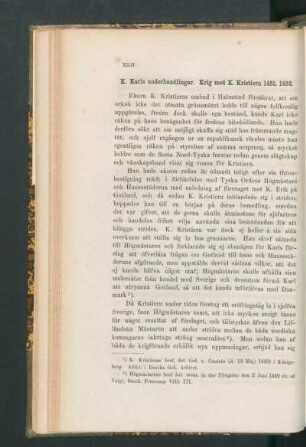K. Karls underhandlingar. Krig med K. Kristiern 1451, 1452.