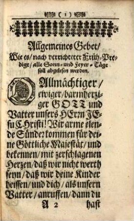 [Sammlung verschiedener Kirchengebete im Gebiet der Stadt Nürnberg aus verschiedenen Anlässen], 1715