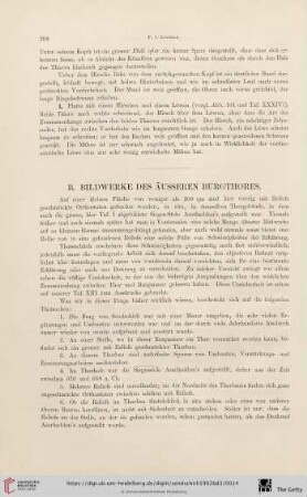 B. Bildwerke des äusseren Burgthores