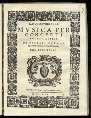 Musica per concerti ecclesiastici, di diversi autori ...