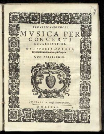 Musica per concerti ecclesiastici, di diversi autori ...