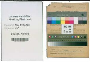 Entnazifizierung Konrad Struken , geb. 04.11.1900 (Betriebsleiter)