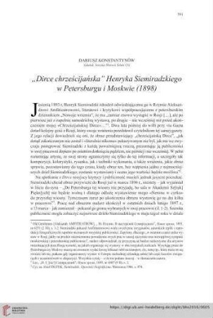 78: "Dirce chrze¬ścijańska" Henryka Siemiradzkiego w Petersburgu i Moskwie (1898)