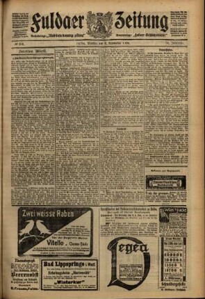 Zweite Ausgabe vom Montag, den 08. November 1909.