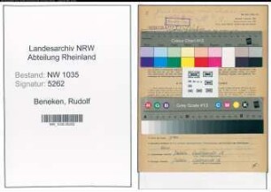 Entnazifizierung Rudolf Beneken , geb. 17.04.1906 (Steiger)