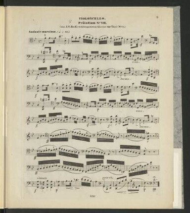 Violoncello. Präludium No. VII.